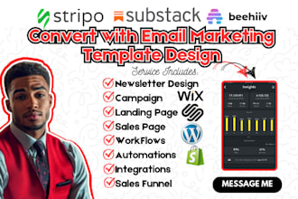 setup stripo, beehiiv, substack newsletter automation landing page