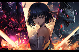 draw anime original character, pfp, fanart, vtuber, concept art, anime character