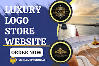 design luxury website luxury store jewelry clothing brand business logo package