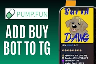 provide telegram pumpfun bot, solana volume bot on raydium, dexscreener, meteora