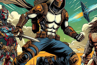 create photo to cartoon character superhero comic book