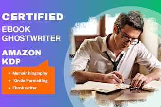 do memoir biography ebook writer amazon KDP book publishing ebook ghostwriter