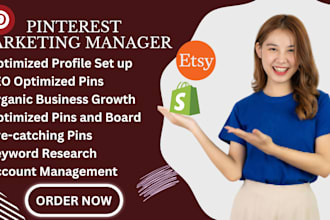create seo optimized pins and board pinterest ads social marketing manager