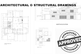 draw autocad floor plan city permit structural drawings mep structural design