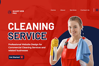 design commercial cleaning pressure washing house cleaning janitorial website
