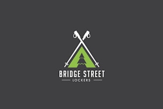 make trendy professional ski locker company logo