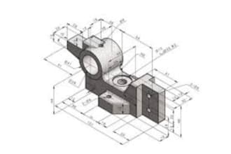 make 2d technical drawing and mechenical drawing