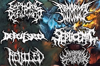 create a necro black metal logo