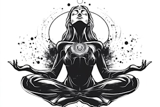 make a line art sticker, tattoo, image, and logo