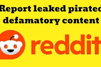 report pirated illegal leaked defamatory content of reddit under dmca