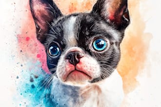 draw realistic portrait of your cat, dog or any pet