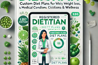 be your registered dietitian and make customized diet plans