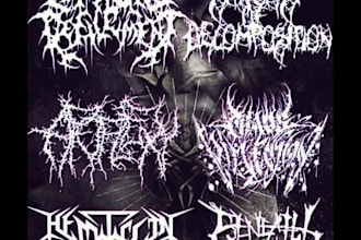 create death, black metal, grindcore, hardcore band logo