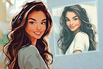 create family portraits in the disney style