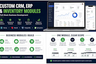 develop custom CRM erp and inventory management modules