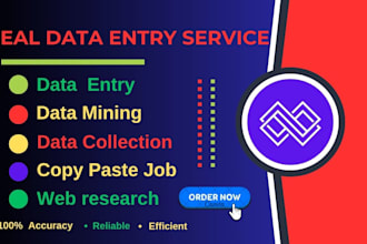 data entry, web research, data collection and copy paste