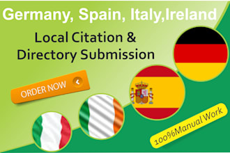 120 local citations for USA,ca, germany, italy, aus, ireland