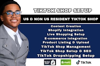 setup tiktok shop tktok shop marketing, SEO product listing tiktok store manager