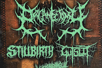 make a raw dungeon synth logo