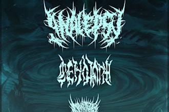 create an old school heavy metal logo