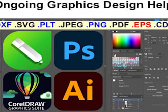 do graphic design, adobe photoshop, adobe illustrator and coreldraw