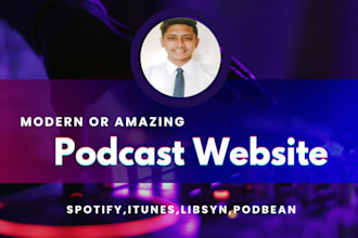make an amazing,modern podcast website to promote podcast