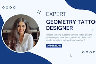 create a stunning geometry tattoo design for you