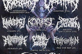 design a thrash metal band logo