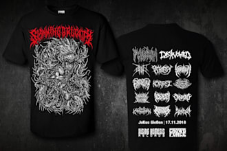 create an old school heavy metal logo