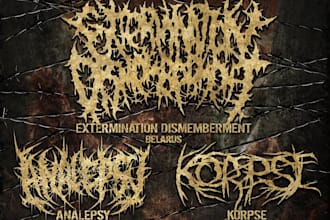 make a speed metal style band logo
