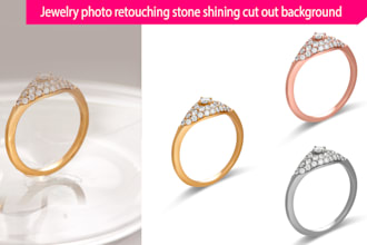 do jewelry photo retouching stone shining cut out background
