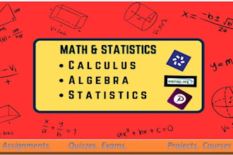 help in math, calculus, statistics and financial mathematics classes