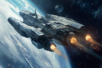 do character, mech, spaceship, weapon or enviroment sci fi