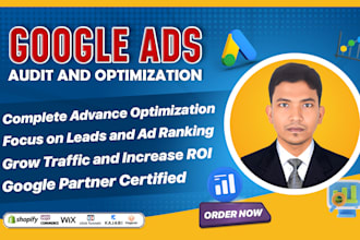 audit and optimise google ads search ads, and PPC campaigns as an SEM specialist