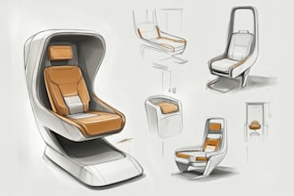 develop industrial and product design concept by sketches
