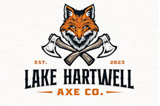 design awesome axe throwing venue logo
