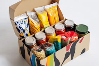 do pixel perfect packaging box design with die cut