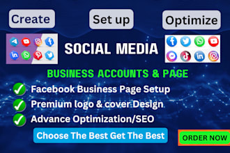 do facebook business page create and setup, instagram page