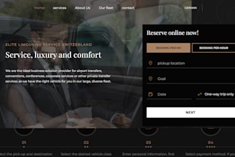 build taxi booking website, limousine, chauffeur website with booking feature