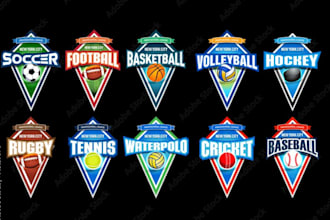 do baseball, basketball, soccer, hockey logo design