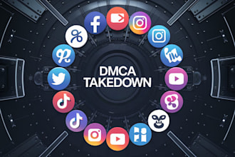 takedown and remove content from insta,x,yt,telegram,reddit,google,fb under dmca