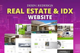 design real estate website, property management website with idx mls integration