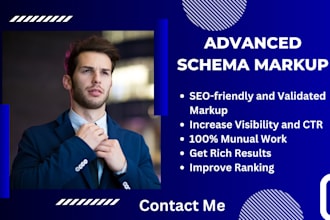 setup schema markups, structured data, rich snippets on website