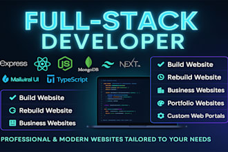 do full stack website development as mern stack developer, full stack developer