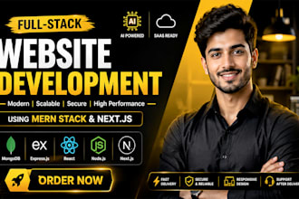 do website development as a mern stack developer , full stack web developer mern