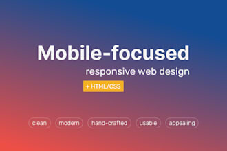 design mobile focused responsive website or landing page
