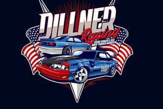 design automotive, repair, car racing and car wash logo