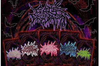 make a dark art logo, brutal, death metal band and horror