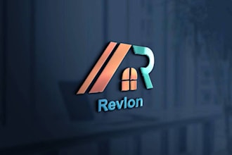 make modern construction and real estate logo design roofing, plumbing