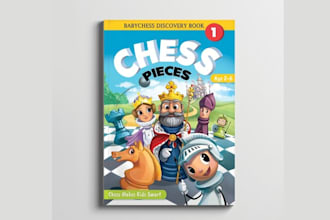 design creative chess book cover years old kids logo